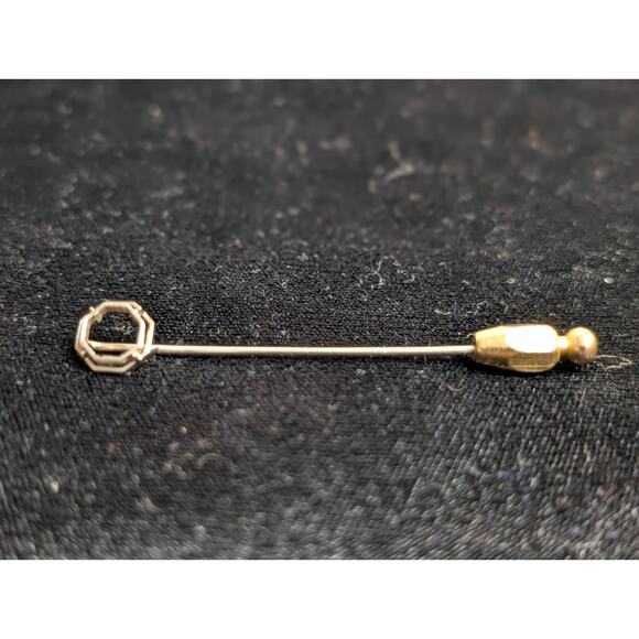 Antique 14K White Gold Straight 2" Long Stick Pin 1.1g - Picture 7 of 11